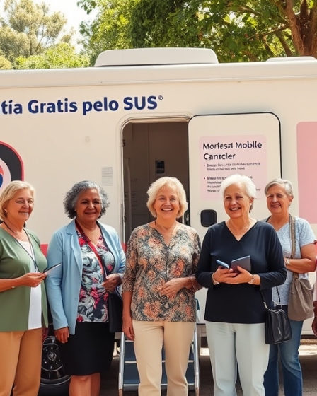 Imagem representativa do exame de mamografia gratuito oferecido pelo SUS, destacando a importância da saúde da mulher.