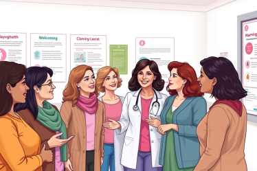 Mulher realizando mamografia no SUS para prevenção do câncer de mama.