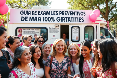 Mulheres realizando exames preventivos de mama gratuitos.
