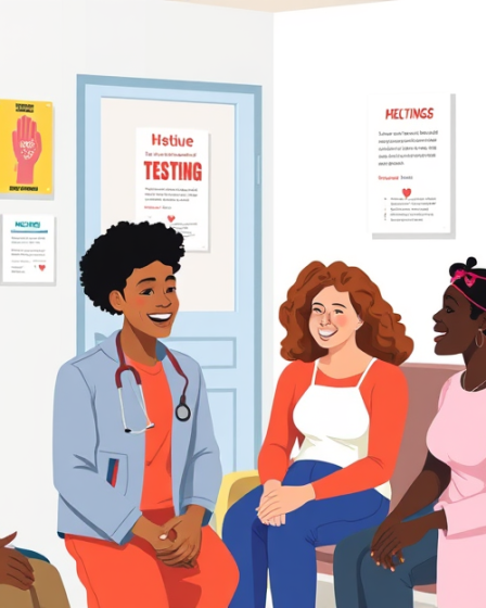 Imagem de uma pessoa realizando o teste de HIV no SUS.