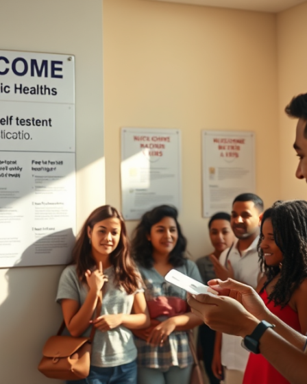 Imagem representativa de um teste de HIV gratuito em uma unidade de saúde.
