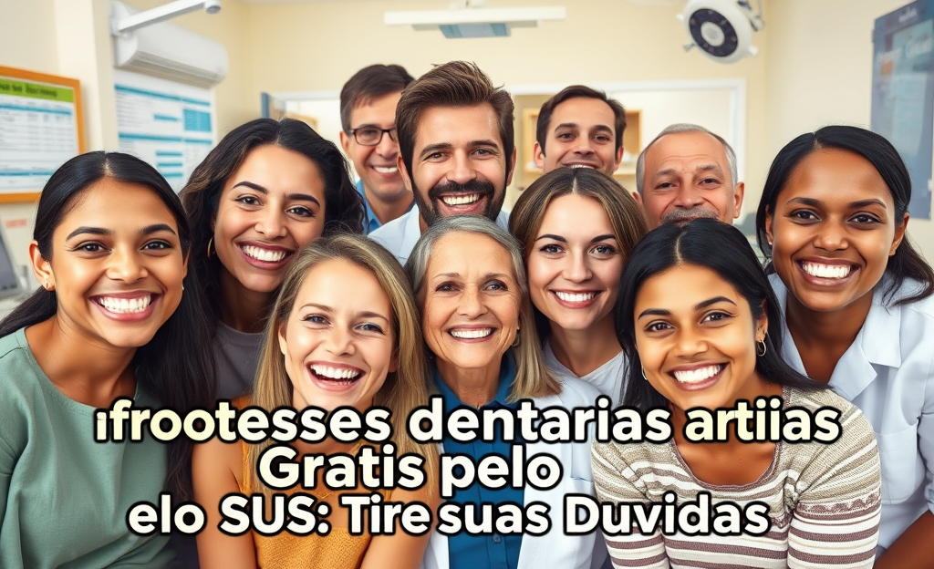 Pessoa sorrindo após receber próteses dentárias gratuitas pelo SUS.