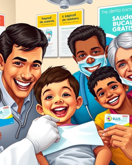 Imagem ilustrativa sobre o programa de Saúde Bucal Grátis do SUS para a família.