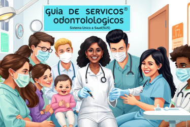 Imagem mostrando um dentista realizando atendimento gratuito em serviços odontológicos.