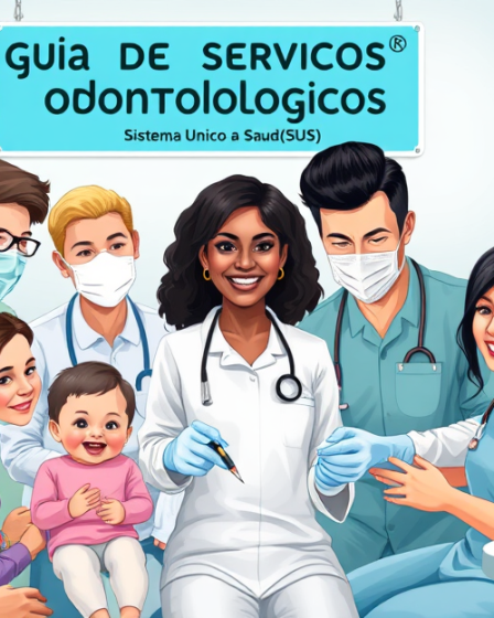 Imagem mostrando um dentista realizando atendimento gratuito em serviços odontológicos.