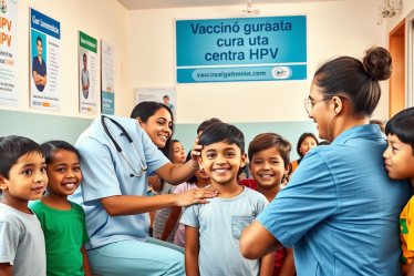 Ilustração sobre a Vacinação Gratuita contra HPV, destacando sua importância na saúde pública.
