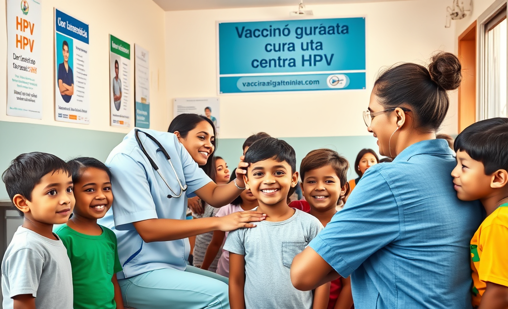 Ilustração sobre a Vacinação Gratuita contra HPV, destacando sua importância na saúde pública.