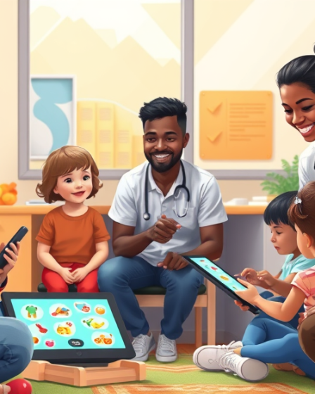 Imagem representativa da terapia da fala gratuita, mostrando profissionais ajudando pessoas com dificuldades de comunicação.