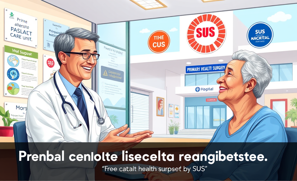 Imagem ilustrativa sobre cirurgia de catarata pelo SUS em hospital credenciado, mostrando um paciente e o médico durante a consulta.