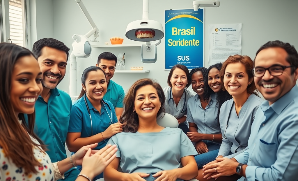 Próteses dentárias grátis pelo SUS em clínica odontológica autorizada, proporcionando acesso à saúde bucal para todos.