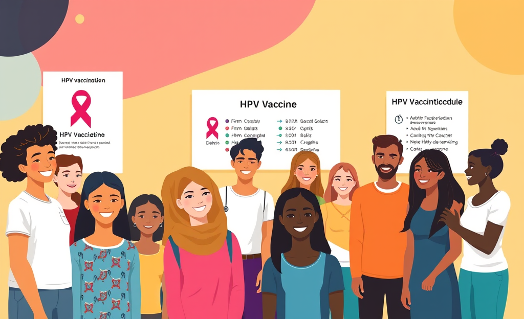 Imagem ilustrativa do calendário de vacinação gratuita contra HPV pelo SUS para jovens e adultos.